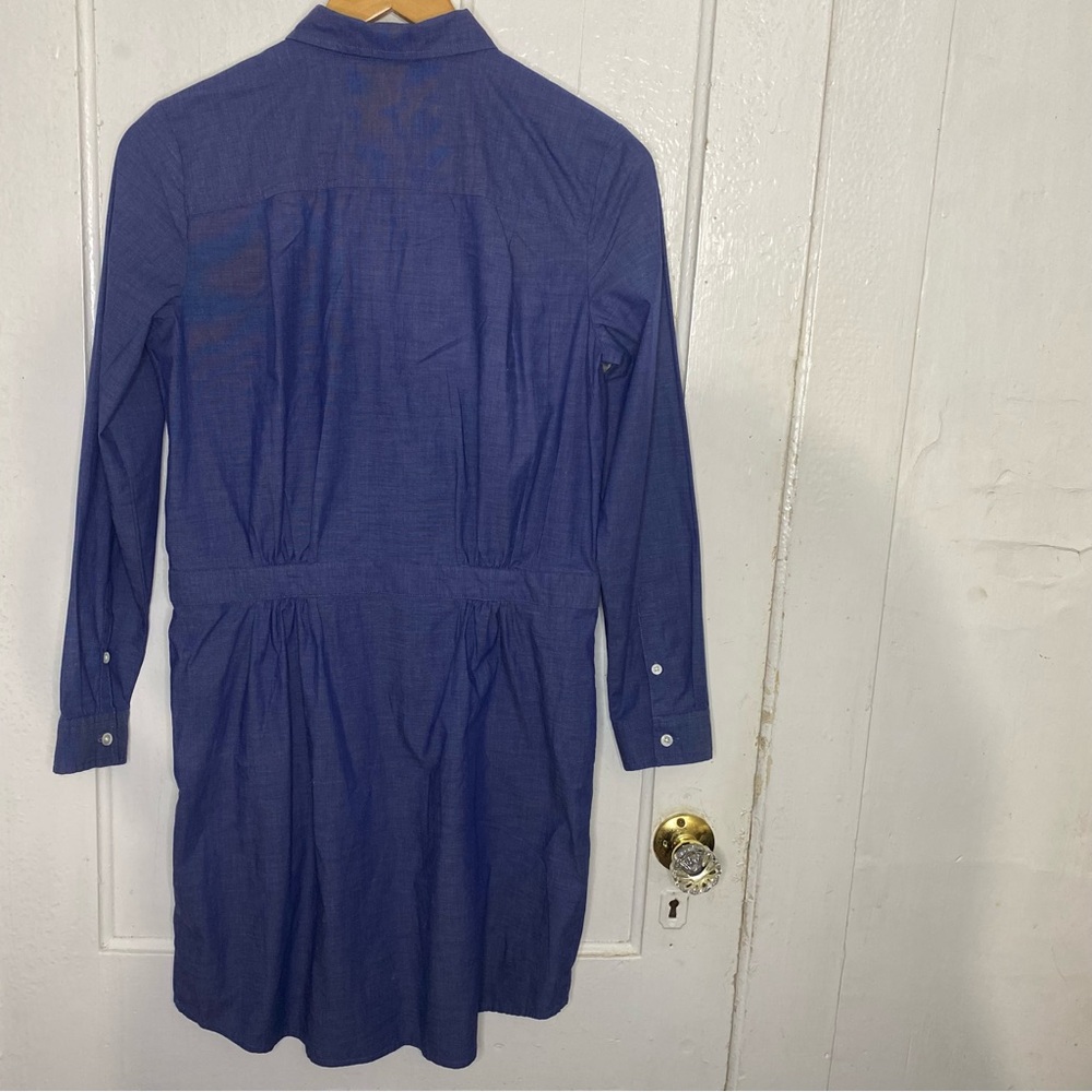 Banana Republic : size : 8 : casual blue denim chambray long sleeve shirt dress - Picture 3 of 11